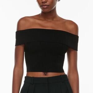 Aritzia Black Off-Shoulder Blouse